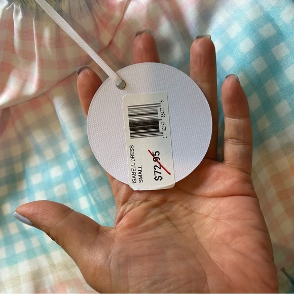 Storia Gingham multi color tiered lined dress nwt - Picture 16 of 16